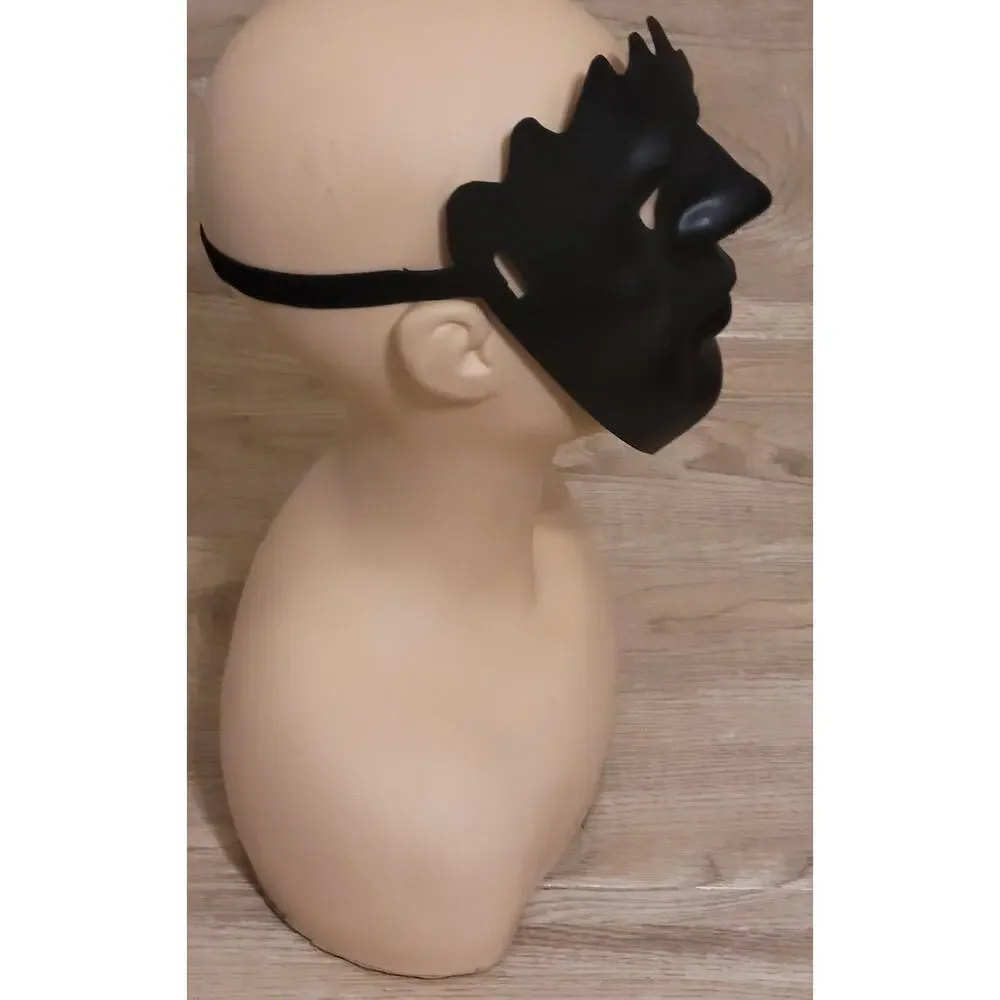 Half-Face Street Dance Black Adult Mask, Halloween Costume Prop Pre-owned